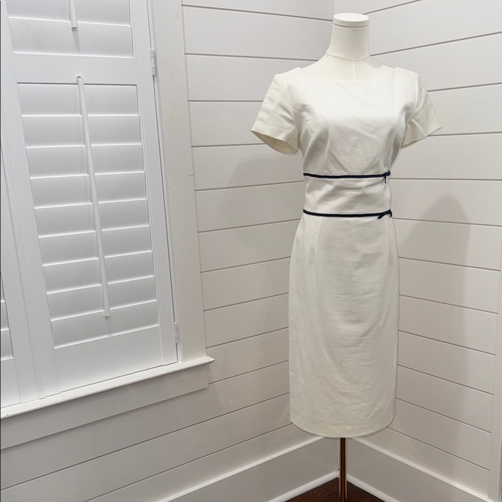 Talbots Size 4 Cream Dress with Black Accents